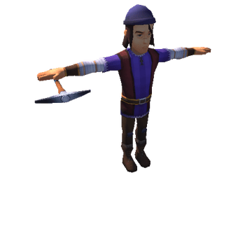 Male Peasant 05B-Pickaxe